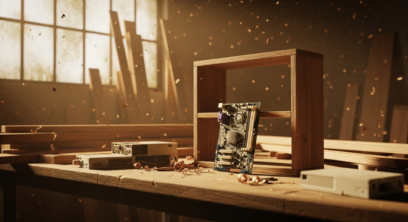 廃材だけでPCを自作しようとしたら、完成したのは棚じゃった